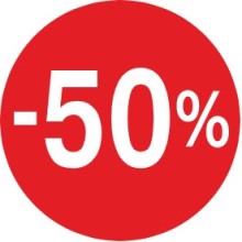 Наклейка -50%