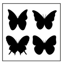 Трафарет для декора - Бабочки