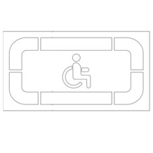 Трафарет разметка - Парковка для инвалидов